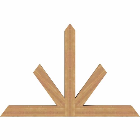 Ekena Millwork Saratoga Timber Gable Bracket, Western Red Cedar, 72"W x 48"H x 5 1/2"D x 5 1/2"F, 16/12 Pitch GBW072X48X0606SAR00SWR